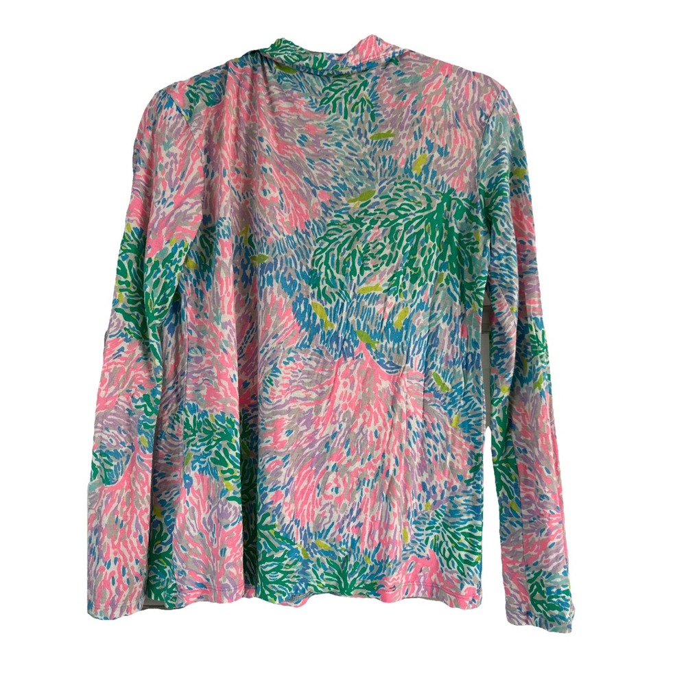 Lilly Pulitzer PJ Knit Button Up Pajama Top Multi Stargazer Pajamas Top Small - Picture 3 of 12